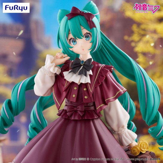 Furyu Hatsune Miku Noodle Stopper PVC Statue 10cm - Snow Miku Sky Town 10th Ver. - Пластмассовая фигурка