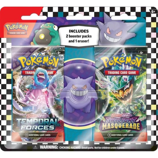 Pokemon Super Card Game TCG Trading Cards - Eraser Blister 2-pack (Assorted) EN - Kāršu spēle