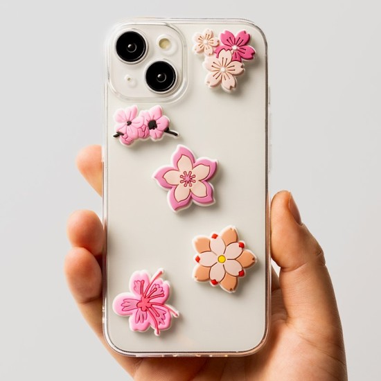 3D Sticker Set (5.шт) - Pink Blossom - комплект наклеек