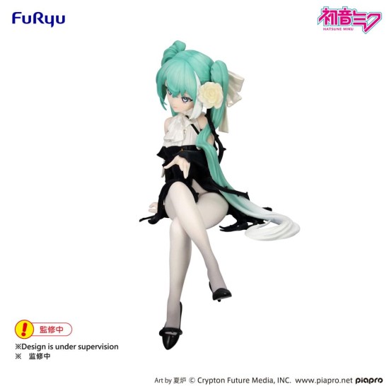 Furyu Hatsune Miku Noodle Stopper Figure 14cm - Flower Fairy White Rose - Plastmasas figūriņa