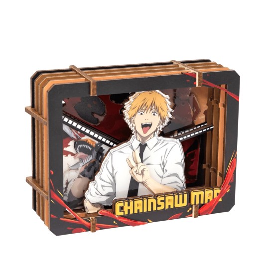 Puremind Chainsaw Man Wooden Gallery S - Individual Blind Box Snapshot  - Koka rāmis ar attēlu