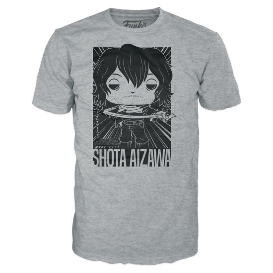 Funko POP! My Hero Academia T-Shirt (L-size) / Figure 9cm Set - Shota Aizawa - Komplekts T-krekls / figūriņa