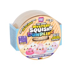 Crazy Fun [ORIGINAL] RMS Mystery Squishy Dumpling - Pink Holographic Edition! R05-3381 - Mirdzoša antistresa skvīša rotaļlieta kapsulā / varavīksnes pārsteigums