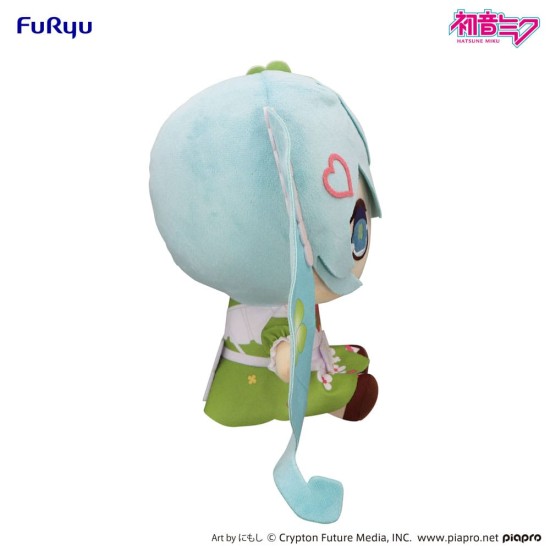 Furyu Hatsune Miku Kyurumaru Big Plush Figure Clover 26cm - Плюшевая игрушка