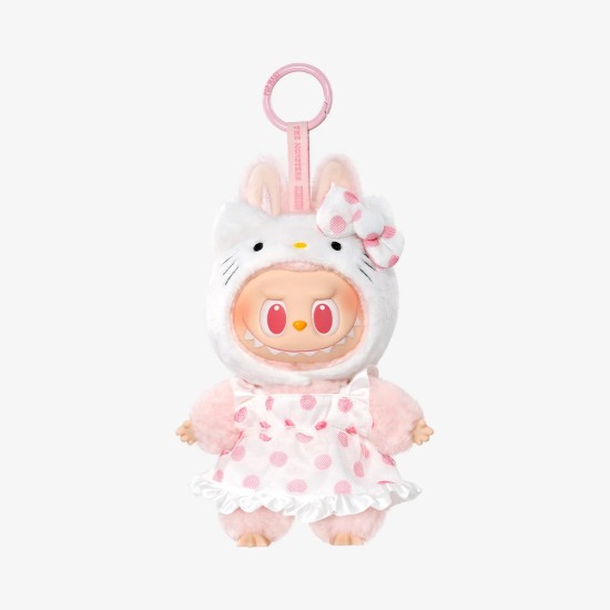 Pop Mart The Monsters x Hello Kitty an Friends series Blind Box Vinyl / Plush Keychain - Плюшевый Монстрик / Подвесной аксессуар / Обвес на сумку