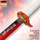 Demon Slayer Carbon Steel with LED Kimetsu no Yaiba - Rengoku Kyoujurou Sword 99,5cm - Oglekļa Tērauda Zobens ar LED (Katana)