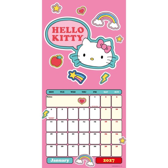 Grupo Erik Hello Kitty and Friends 2027 Calendar 30 x 30cm - Kalendārs