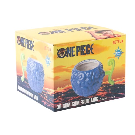 Grupo Erik One Piece Netflix Fruit Gum - Gum 3D Ceramic Mug 500ml - Krūze
