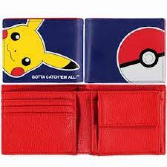 Difuzed Pokemon Pika Pokeball Bi-fold Wallet