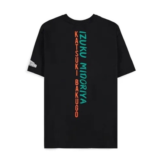 Difuzed My Hero Academia Izuku Midoriya Short Sleeved T-shirt - M izmērs / Melns - Vīriešu kokvilnas T-krekls