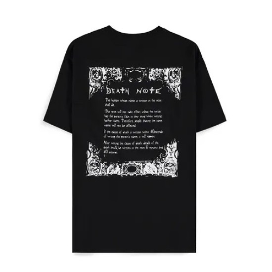 Difuzed Death Note Short Sleeved T-shirt - L izmērs / Melns - Vīriešu kokvilnas T-krekls