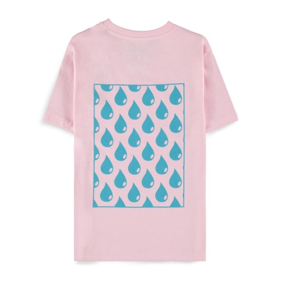Difuzed Pokemon Greninja Short Sleeved T-shirt - XL izmērs / Rozā - Sieviešu kokvilnas T-krekls