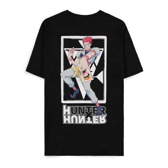 Difuzed Hunter x Hunter Hisoka Short Sleeved T-shirt - M izmērs / Melns - Vīriešu kokvilnas T-krekls