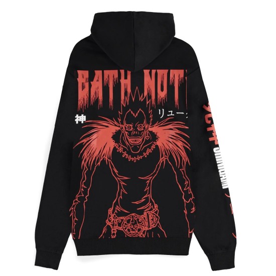 Difuzed Death Note Shinigami Demon Zipper Hoodie - M izmērs - Vīriešu hūdijs ar ravējslēdzēju un kapuci