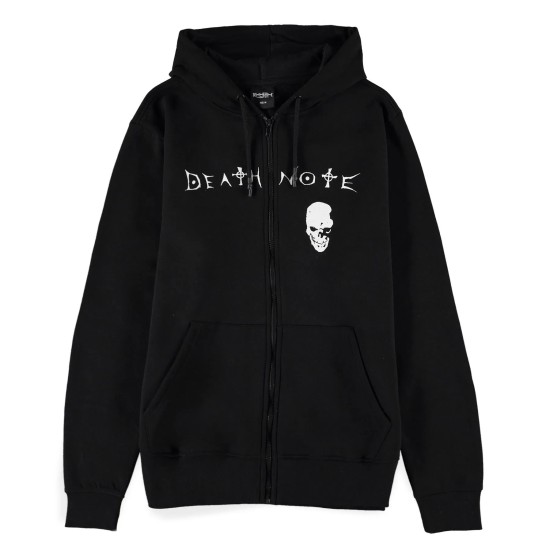 Difuzed Death Note Zipper Hoodie - XL izmērs - Vīriešu hūdijs ar ravējslēdzēju un kapuci