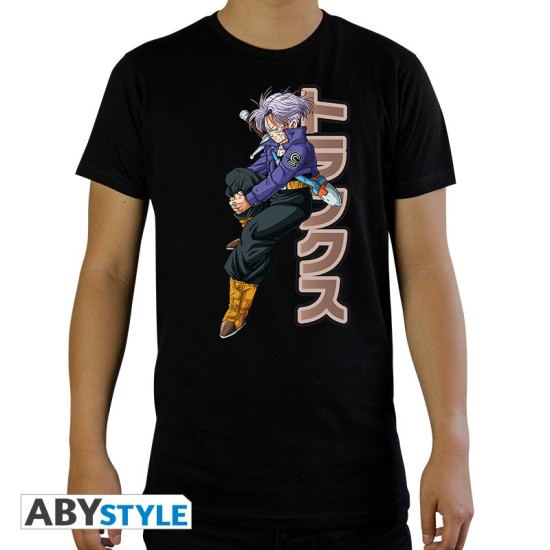 ABYstyle Dragon Ball Z Trunks T-shirt - XS izmērs / Melns - Vīriešu kokvilnas T-krekls