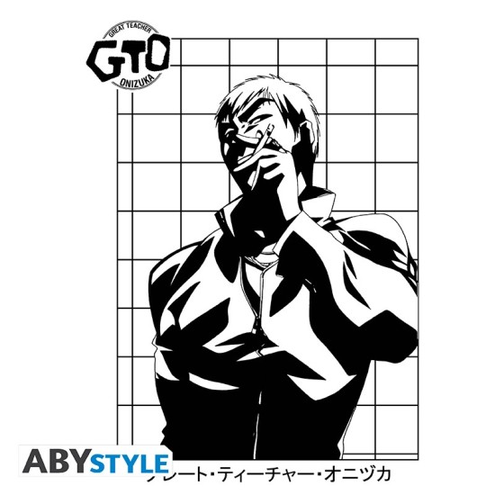 ABYstyle GTO Great Teacher Onizuka T-shirt - XS izmērs / Balts - Vīriešu kokvilnas T-krekls