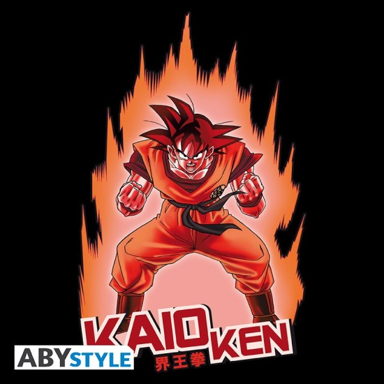 ABYstyle Dragon Ball Z Kaio Ken T-shirt - S izmērs / Melns - Vīriešu kokvilnas T-krekls