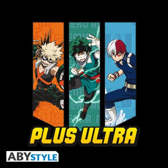 ABYstyle My Hero Academia Heroes Colors T-shirt - L izmērs / Melns - Vīriešu kokvilnas T-krekls