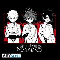 ABYstyle The Promised Neverland Emma / Norman / Ray T-shirt - S размер / Чёрная - Мужская хлопковая майка / футболка