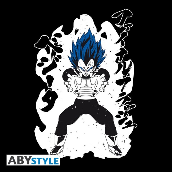 ABYstyle Dragon Ball Super Royal Blue Vegeta T-shirt - M izmērs / Melns - Vīriešu kokvilnas T-krekls