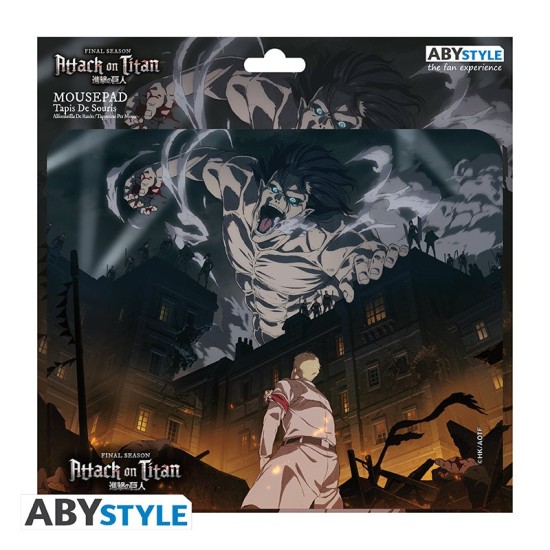 ABYstyle Attack on Titan Flexible Mousepad 23.5 x 19.5 cm - S4 Key Art - Peles paliktnis