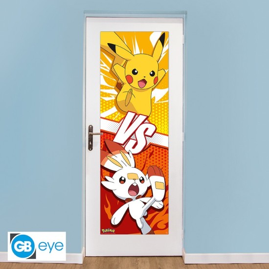 ABYstyle Pokemon Door Poster 53 x 158 cm - Pikachu and Scorbunny - Durvju plakāts