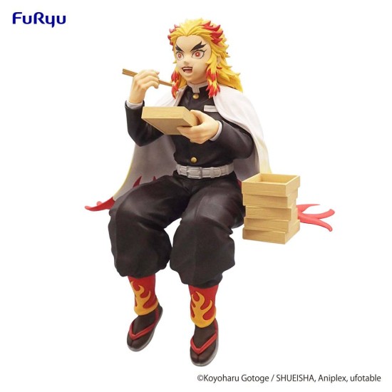 Furyu Demon Slayer Kimetsu no Yaiba Noodle Stopper Figure 14cm - Rengoku Kyojuro - Plastmasas figūriņa