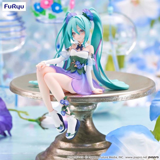 Furyu Hatsune Miku Noodle Stopper Figure 14cm - Miku Flower Fairy Morning Glory - Plastmasas figūriņa