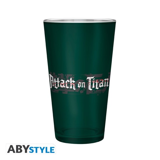 ABYstyle Attack on Titan Large Glass 400ml - Scout Symbol - Glāze