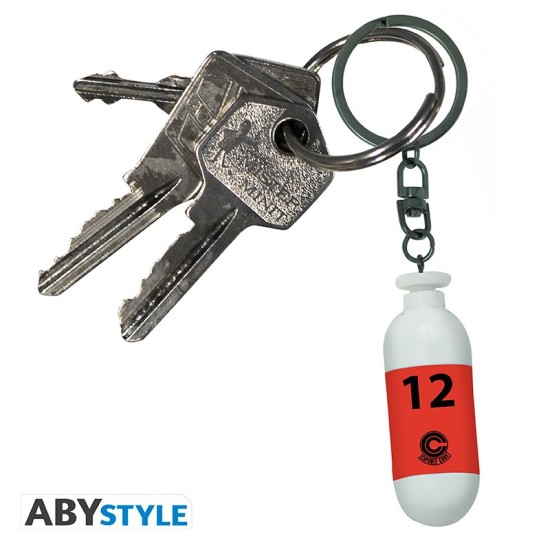 ABYstyle Dragon Ball Z Keychain - Red Plastic Capsule - Plastikāta atslēgu piekariņš