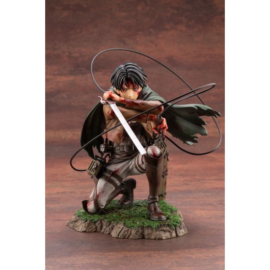 Kotobukiya Attack On Titan ARTFXJ 1/7 Figure 17cm - Levi Fortitude - Plastmasas figūriņa