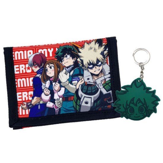 CYP Brands My Hero Academia Gift Set Wallet / Keychain - Group - Komplekts maks / atslēgu piekariņš