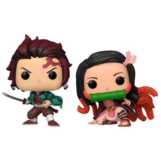 Funko POP! Demon Slayer Kimetsu no Yaiba Figure 10cm - Tanjiro & Nezuko Exclusive - Vinila figūriņa