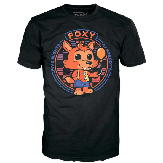 Funko POP! Five Nights at Freddys T-Shirt (S-size) / Figure 9cm Set - Ballon Foxy Exclusive - Komplekts T-krekls / figūriņa