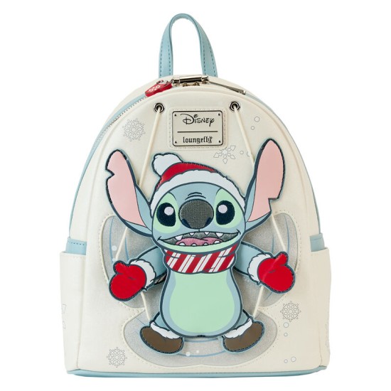 Loungefly Disney Stitch Glitter Backpack 26cm - Holiday Snow Angel - Mugursoma