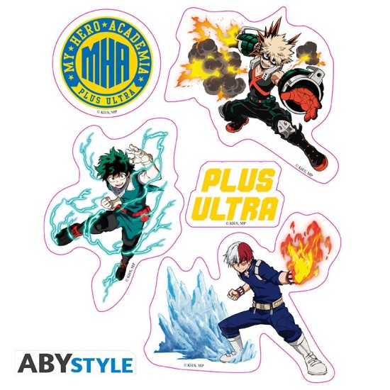 ABYstyle My Hero Academia Stickers 2 sheets / 16 x 11cm - Heroes Villains - Uzlīmju komplekts