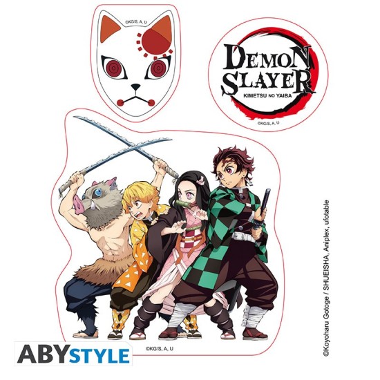 ABYstyle Demon Slayer Stickers 2 sheets / 16 x 11cm - Slayers - Uzlīmju komplekts