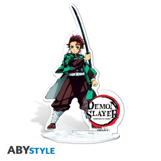 ABYstyle Demon Slayer Gift Set Glass with Straw 470 ml / Acryl Figure / Stickers - Komplekts glāze ar salmiņu un vāku / figūriņa / uzlīmes