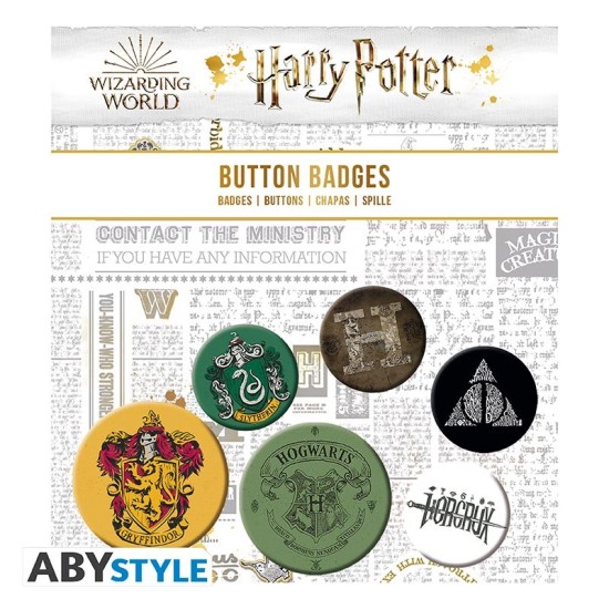 ABYstyle Harry Potter Pin Badge Pack (6 pcs.) - Mix - Piespraude