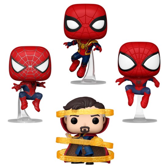 Funko POP! Marvel Spiderman No Way Home Exclusive Figures 9cm (4 pcs.) - Spiderman - Komplekts vinila figūriņas