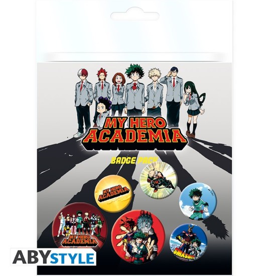 ABYstyle My Hero Academia Pin Badge Pack (6 pcs.) - Mix - Piespraude