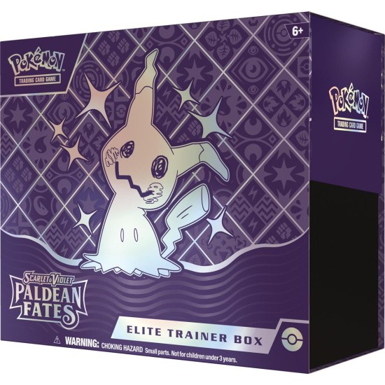 Pokemon Super Card Game TCG Trading Cards - Scarlet & Violet Paldean Fates Elite Trainer Box EN - Kāršu spēle