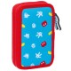 Safta Mickey Mouse Fantastic double Pencil Case 20 x 13 x 4cm (28 items included) - Penālis ar diviem nodalījumiem / ar 28 piederumiem komplektā