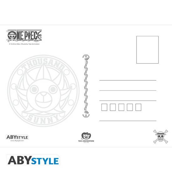 ABYstyle One Piece Postcard Wanted Set (5 pcs.) 15 x 11cm - Pastkartes