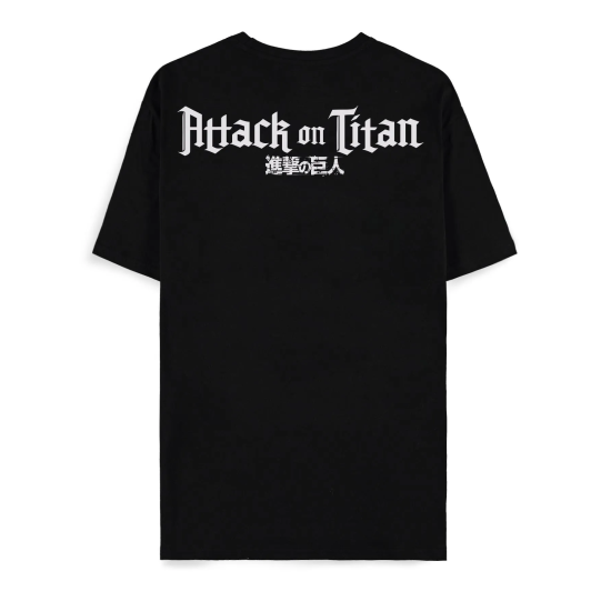 Difuzed Attack on Titan Season 4 Short Sleeved T-shirt - S izmērs / Melns - Vīriešu kokvilnas T-krekls