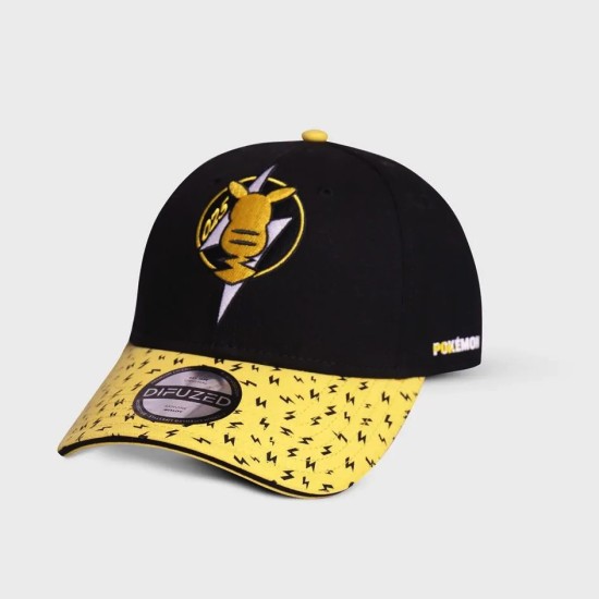 Difuzed Pokemon Pika Badge Adjustable Cap - Kokvilnas cepure ar nagu