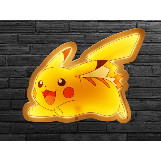 Teknofun Pokemon Decorative Mural Neon LED Light 30 cm - Pikachu - Dekoratīva neona LED lampa