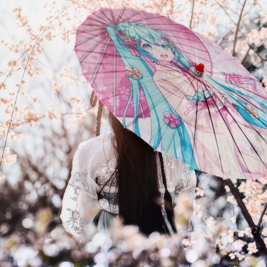 Sakami Merchandise Hatsune Miku Paper-Parasol Sun Umbrella - Saulessargs