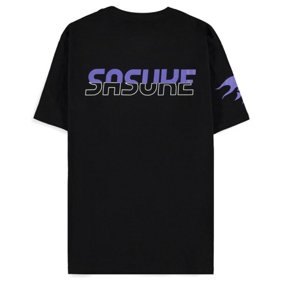 Difuzed Naruto Shippuden Sasuke T-shirt - L size / Black - Men's cotton T-shirt